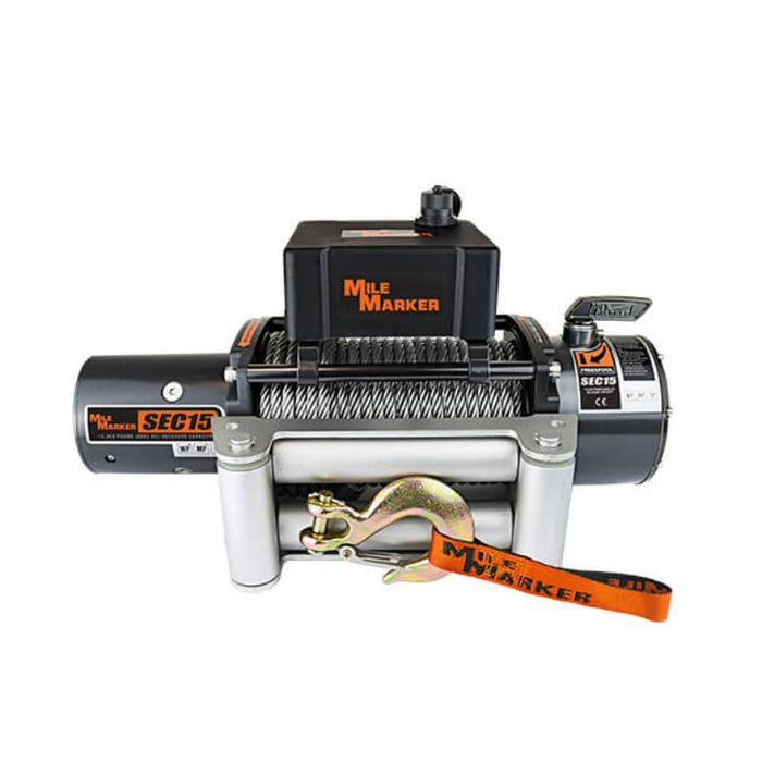 Mile Marker SEC15 15000 LB. Winch With Steel Cable & Strap Model 76-50260W