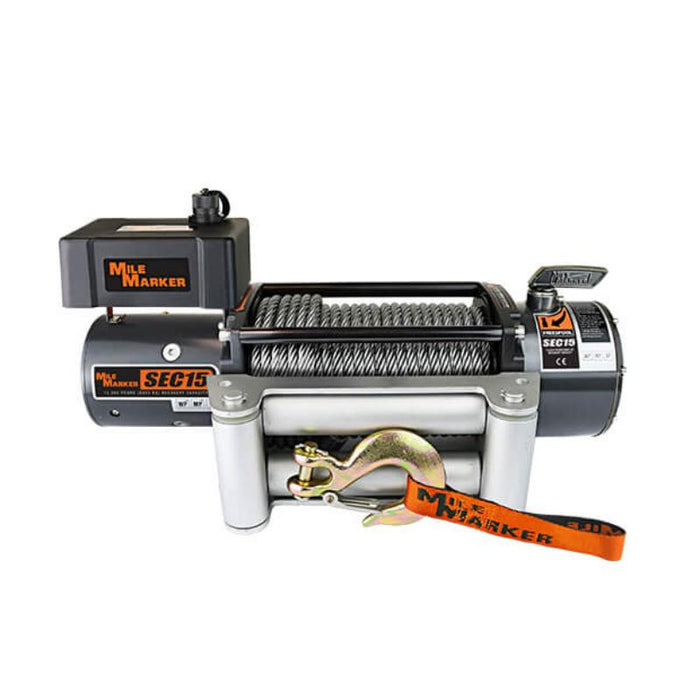 Mile Marker SEC15 15000 LB. Winch With Steel Cable & Strap Model 76-50260W