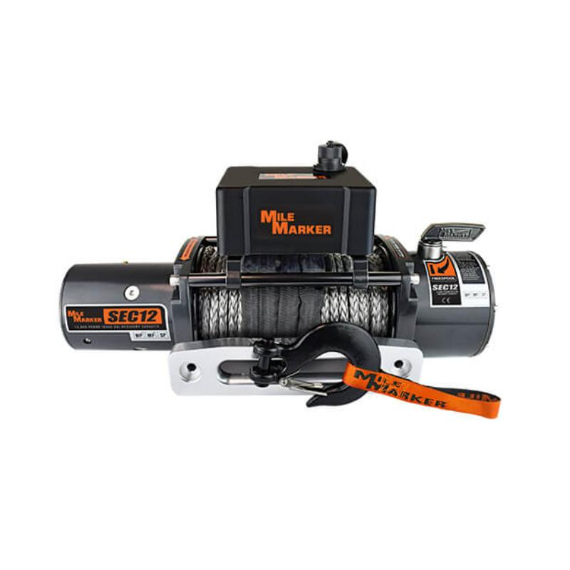 Mackey出品です。 Mile Marker SEC12 12000 LB. Winch With Synthetic Rope Model 76