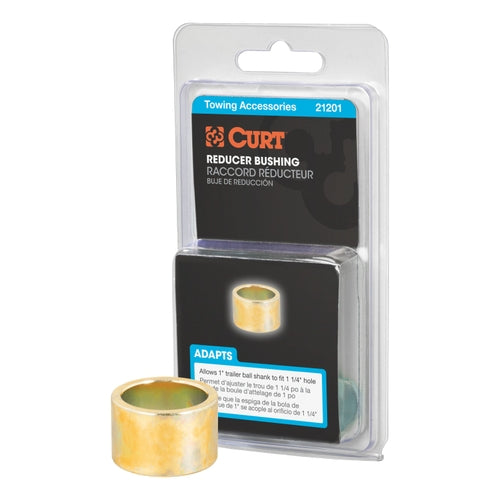 CURT Trailer Hitch Ball Hole Reducer Bushing, Reduces 1-1/4-Inch Diameter to 1-Inch Stem Model 21201