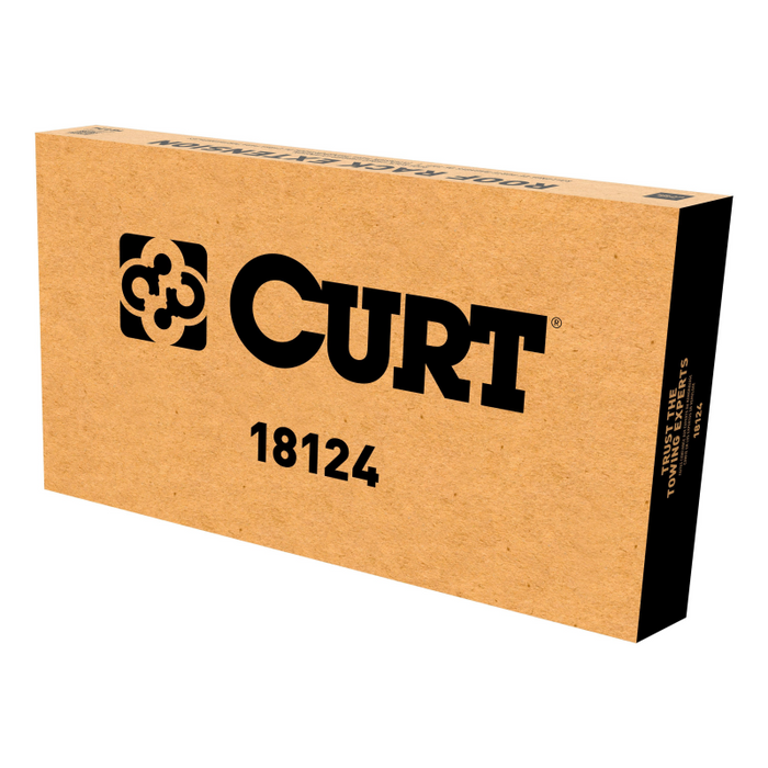CURT 6 sq. ft. Black Steel Roof Rack Cargo Carrier Extension Model 18124
