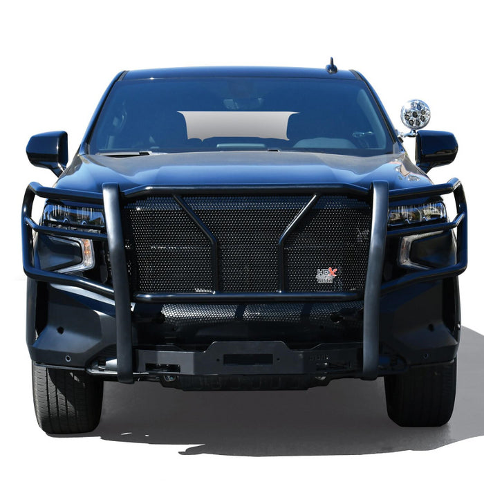 Westin HDX 1-Piece Winch Mount Grille Guard Black Steel Model 57-94045