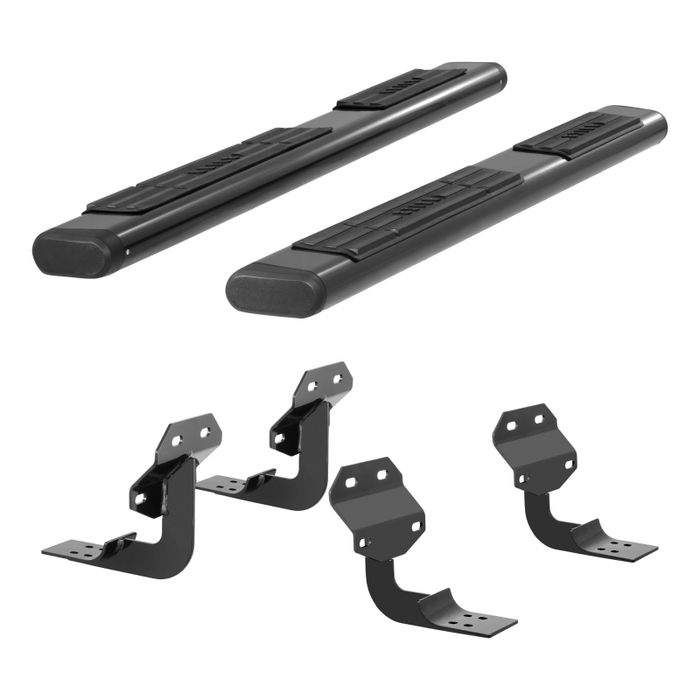 ARIES 6" x 75" Black Aluminum Oval Step Nerf Bars Model 4445042