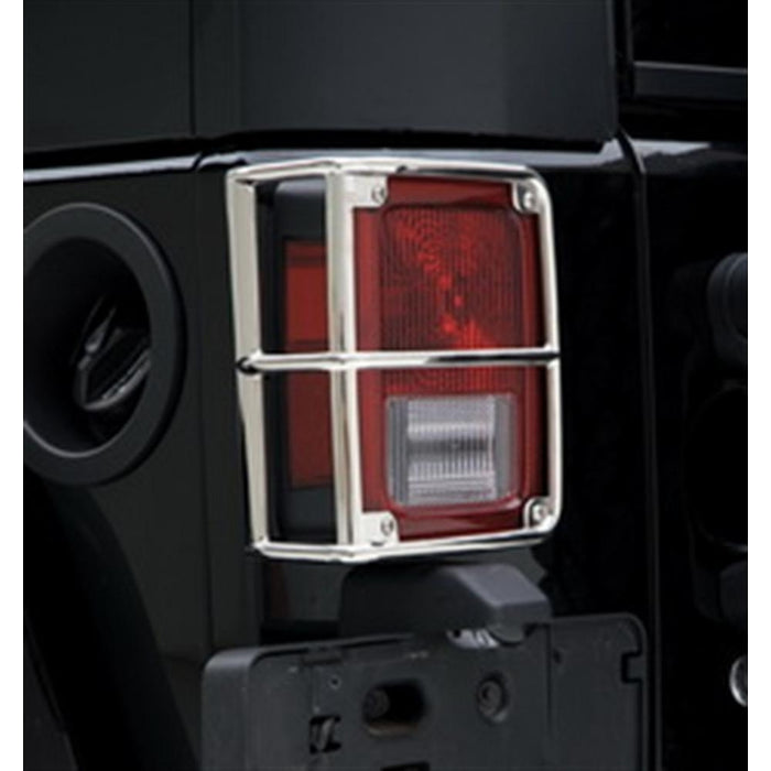 Smittybilt Euro Tail Light Guard Pair - Stainless Steel (07-18 JK/JKU) Model 8465