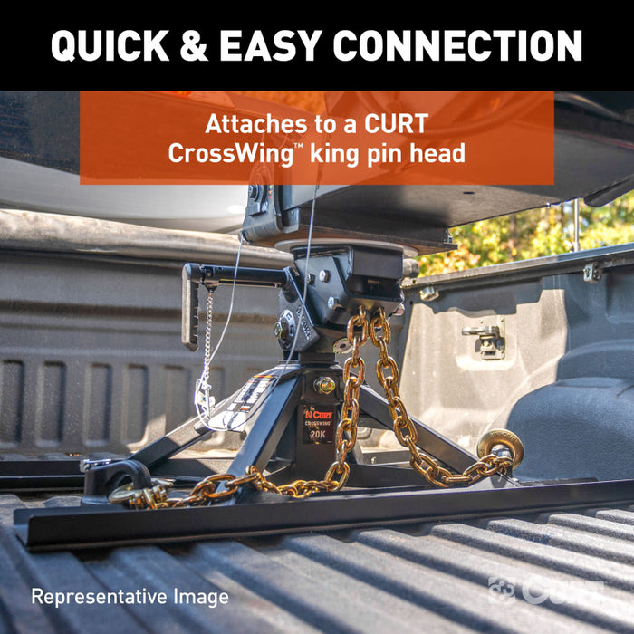 CURT CrossWing 5th Wheel Safety Chain Assembly with Rail Anchors Model 16612