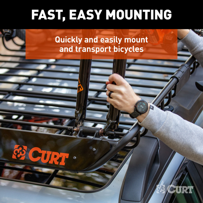 CURT Quick-release Bike Mount Accessory for Model 18123 Roof Rack  Model 18125