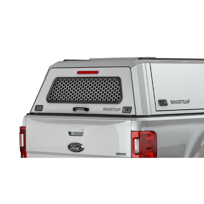 SmartCap OEM White Truck Bed Cap EVOc Commercial Series w/ Vertical Locks Model EC1313-WH