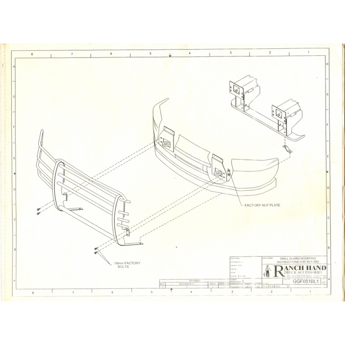 Ranch Hand Legend Series Grille Guard Fits Select 05-07 Ford Excursion ...