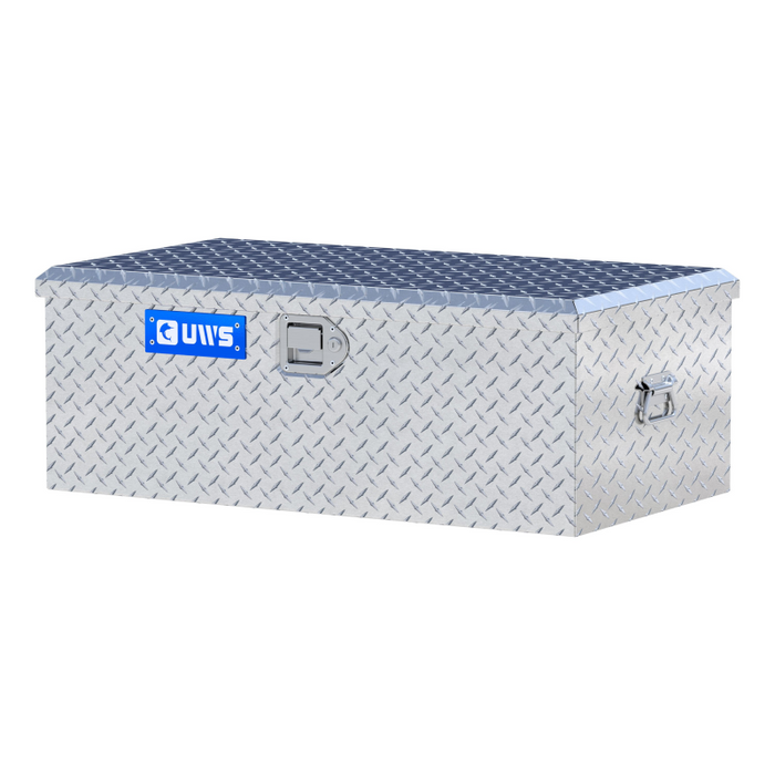 UWS 36" Bright Aluminum Heavy-Wall Foot Locker Tool Chest Storage Box, RigidCore Lid Model FOOT-LOCKER