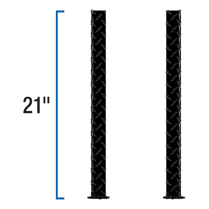 UWS Replacement Black Aluminum Truck Side Tool Box Legs, 1 Pair Model SM-LEGS-BLK