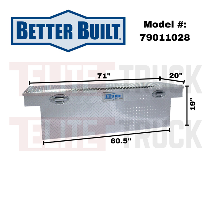 Better Built 71" Bright Aluminum Deep Crossover Tool Box Model 79011028