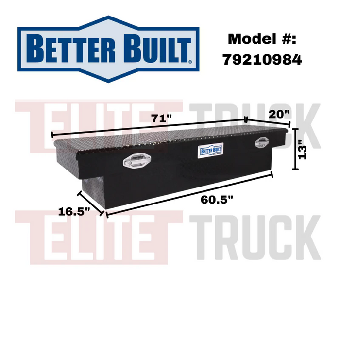 Better Built 71" Gloss Black Aluminum Crossover Tool Box Model 79210984
