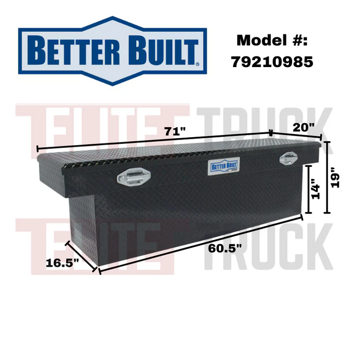 Better Built 71" Gloss Black Aluminum Deep Crossover Tool Box Model 79210985