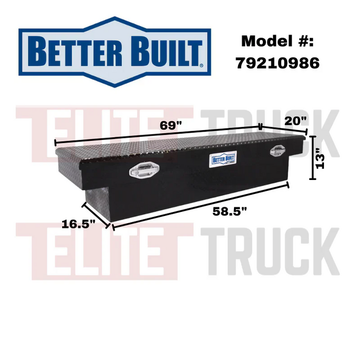 Better Built 69" Gloss Black Aluminum Special Edition Crown Series Crossover Tool Box Model 79210986