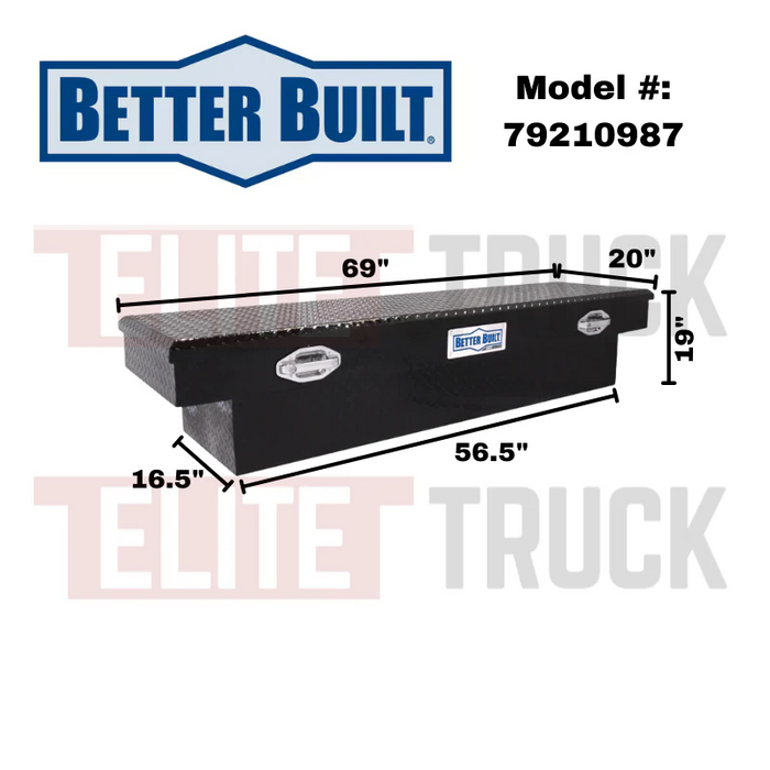 Better Built 69" Gloss Black Aluminum Deep Crossover Tool Box Model 79210987