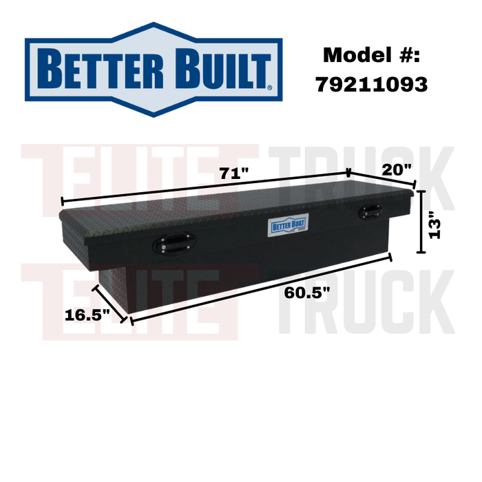 Better Built 71" Matte Black Aluminum Crossover Tool Box Model 79211093