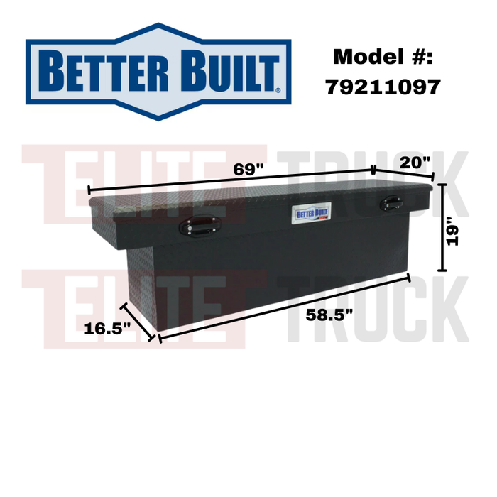 Better Built 69" Matte Black Aluminum Deep Crossover Tool Box Model 79211097