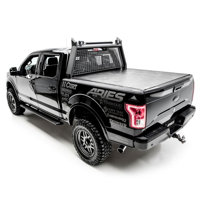 ARIES AdvantEDGE 5-1/2" x 85" Black Aluminum Running Boards Model 2556009