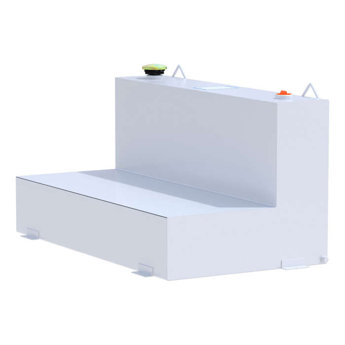 UWS White 75-Gallon L-Shape Steel Transfer Tank Model ST-75-L-W