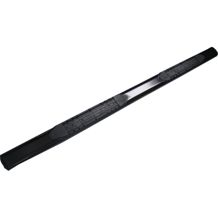 TrailFX 4" Oval Straight Step Nerf Bars W/ Step Pads Powder Coat Black Steel Model 2950522053