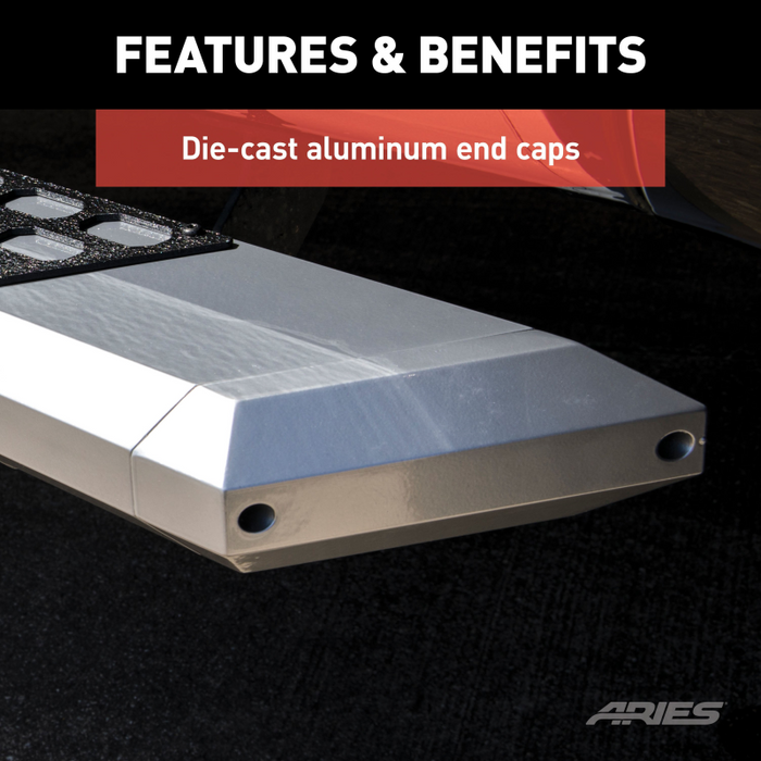 ARIES AdvantEDGE 5-1/2" x 91" Chrome Aluminum Running Boards Model 2555026