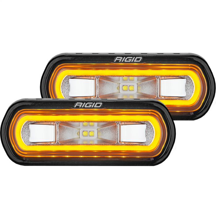 Rigid Industries SR-L Series Off-Road Spreader Pod, 3 Wire, Surface Mount, Amber Halo, Pair Model 53123