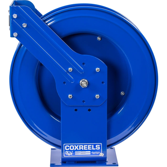 Coxreels T Series Spring Driven Hose Reel 3/8 in. x 75 ft. - No Hose 300 PSI Dual Pedestal Triple Axles Model TSHL-N-375