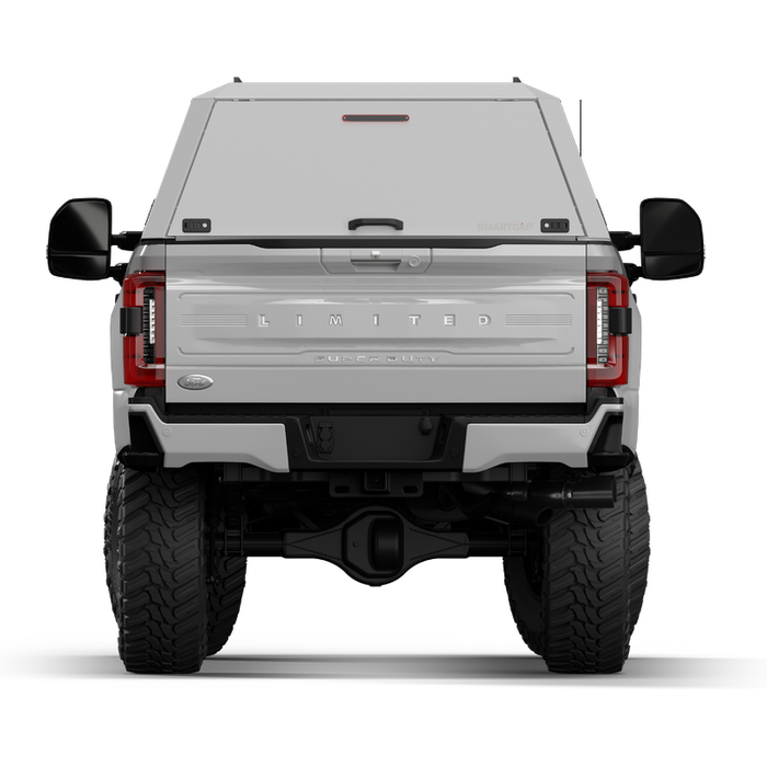 SmartCap OEM White Truck Bed Cap EDGE Defender Series w/ Vertical Locks Model ED0336-WN