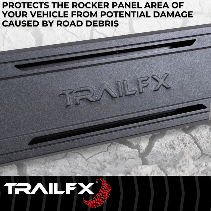 TrailFX A6 Running Boards Titanium Black Aluminum Model AL6011B
