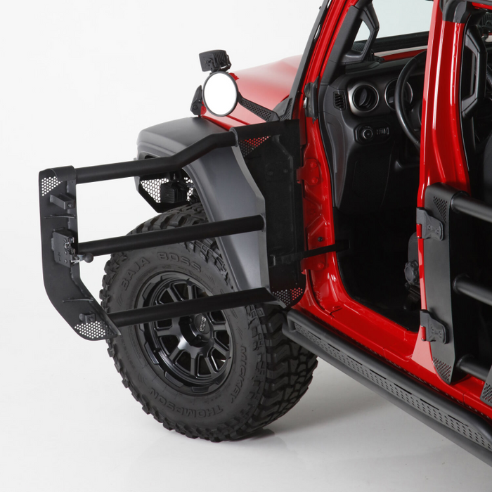 Go Rhino Trailline Tube Doors, Rear pair for Jeep JL/JLU and JT Model 572602