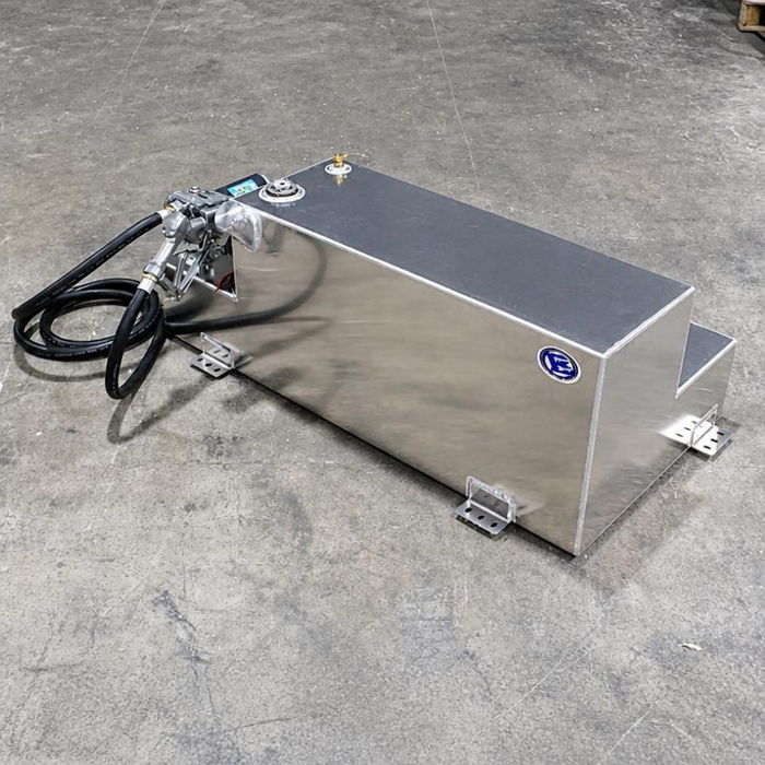 Boyd Welding 50 Gallon Roll Top Step Fuel Transfer Tank System Aluminum With 15 GPM Pump - 13007-DP