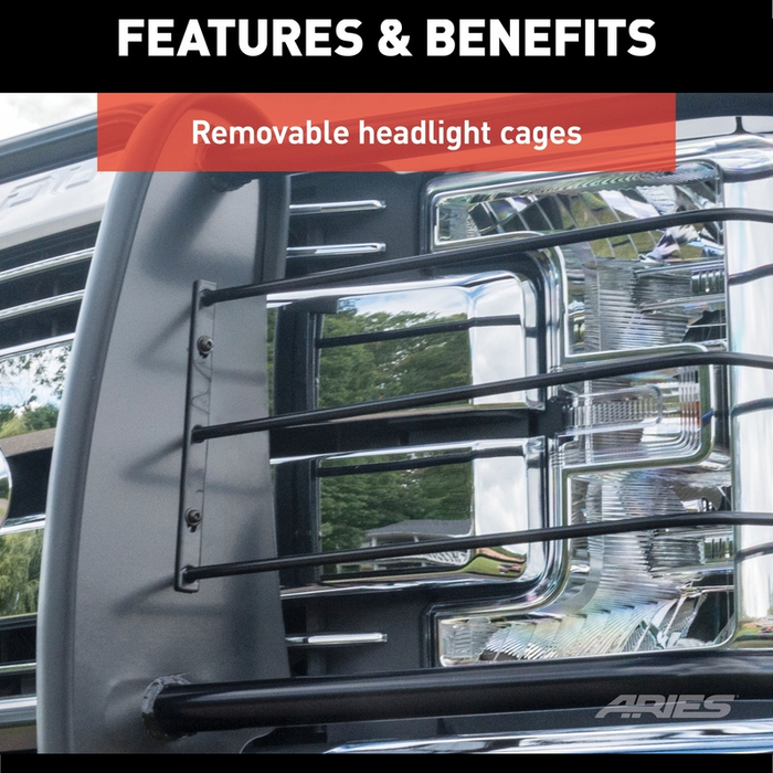 ARIES Black Steel Grille Guard, Fits Select Ram 1500 Model 5061