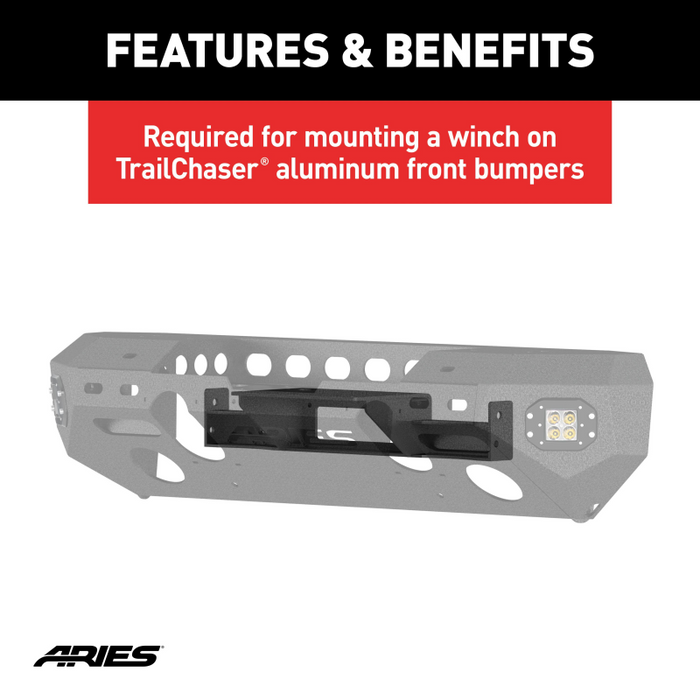 ARIES TrailChaser Bumper Jeep JK Winch Reinforcement Bracket Model 2072101