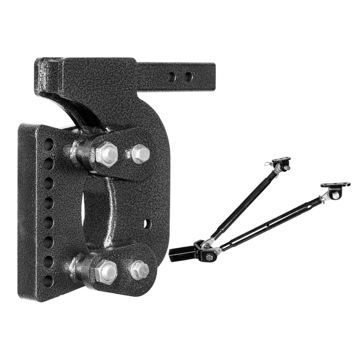 Gen-Y The BOSS TORSION-FLEX 2.5" Wht Dist. Shank 15" Drop 2.4K TW 21K Hitch Stabilizer Model GH-1502