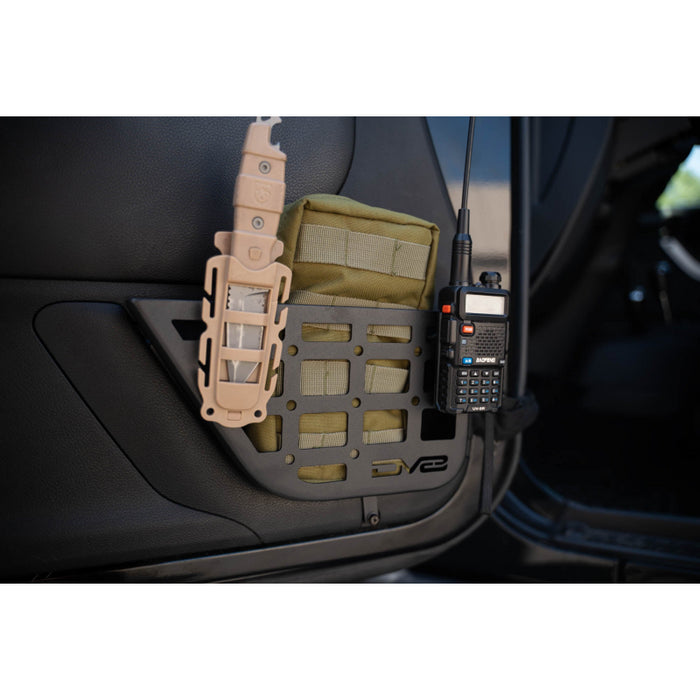 DV8 Offroad 2011-2018 Jeep Wrangler JK 2-Door Slim Front Door ONLY Molle Pockets Model MPJK-07