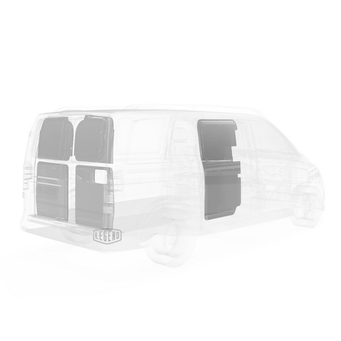 LEGEND EconoLite Door Liner ONLY -  Dual Doors Mercedes Metris Regular Wheelbase Cargo Van - Textured Grey Model 07M01-20.2