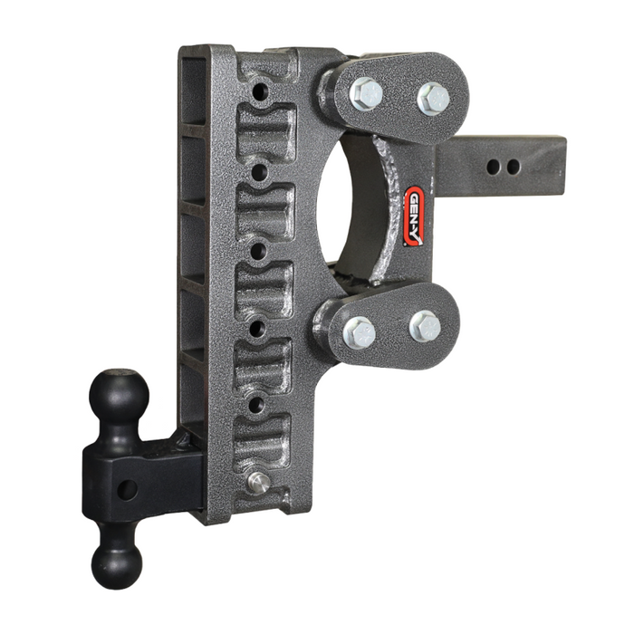 GEN-Y The BOSS TORSION-FLEX 2.5" Shank 12" Drop 2.4K TW 21K Hitch & GH-061 Dual-Ball Model GH-1316