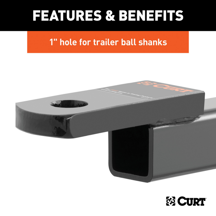 CURT Class 3 Ball Mount, Imported (2" Shank, 7,500 lbs., 2" Drop, 10-1/4" Long) Model 45829