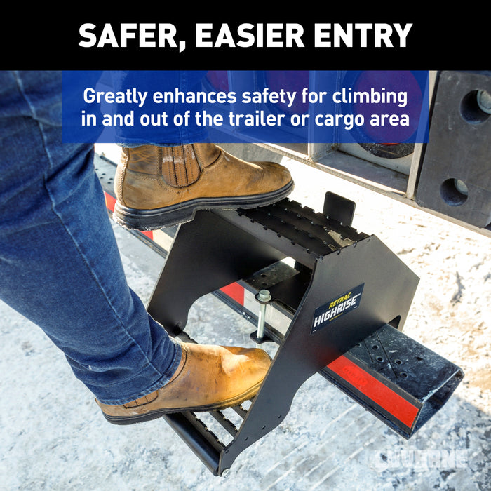 Luverne RETRAC HighRise Folding Rear Entry Bed Step (Fits 5" 6-1/2" 7-1/2" Bumpers) Model 409925L
