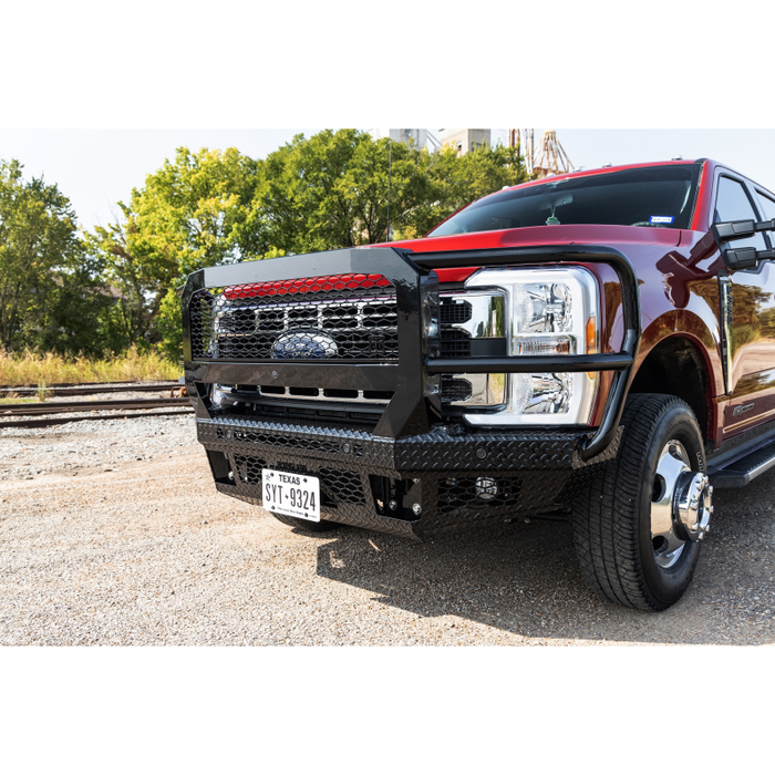 T2 Front Bumper Extreme For 2020-2023 Sierra 2500/3500 HD Sensor Cutouts Factory Fog lights Standard Skid Plate Without Mesh Grill No Camera Harness Bodyguard Bumpers main image 0