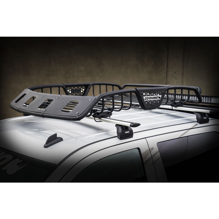 Go Rhino SR40 Tubular Steel Roof Rack With 4x Light Mount Openings 48" Long Model 59045T