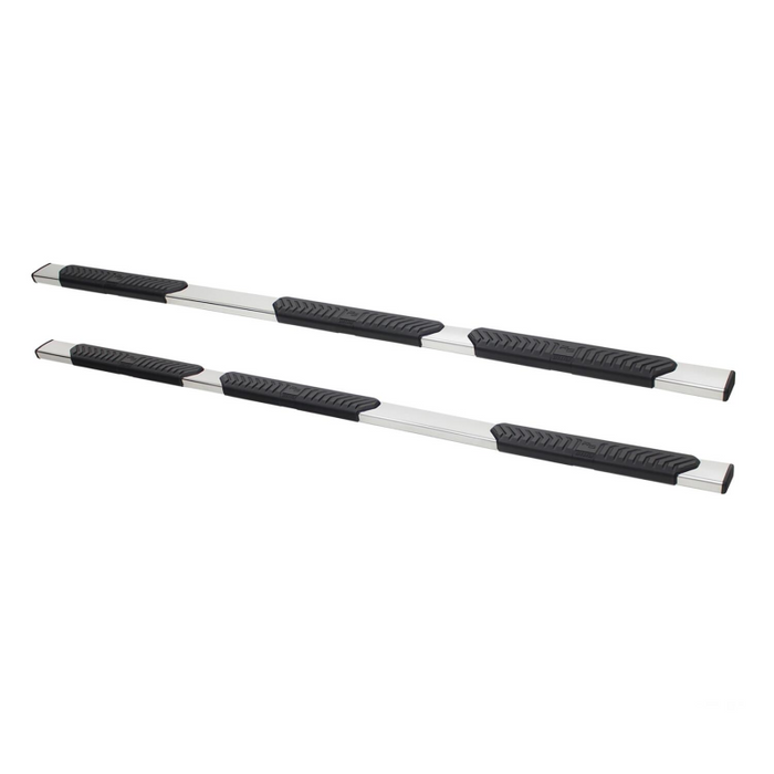 Westin R5 M-Series Wheel to Wheel Step Nerf Bars Polished Stainless Steel 5 in. For Double Cab Model 28-534180
