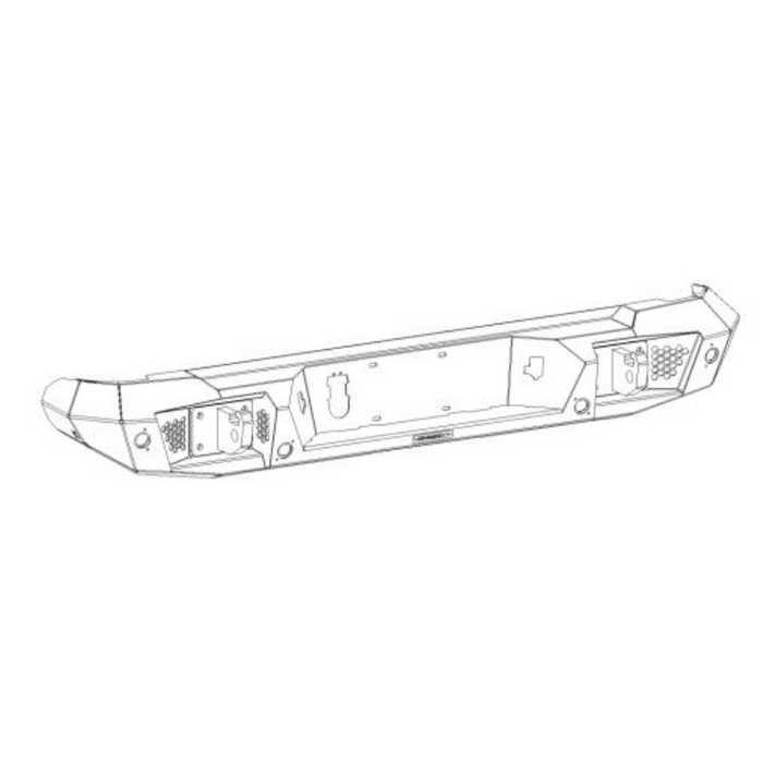 Go Rhino Trailline Rear Full Width Bumper for Jeep Gladiator JT Model 275120T