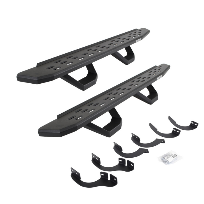 Go Rhino RB30 Running Boards with Mounting Brackets With 2 Pairs Drop Steps Kit Model 6964256820PC