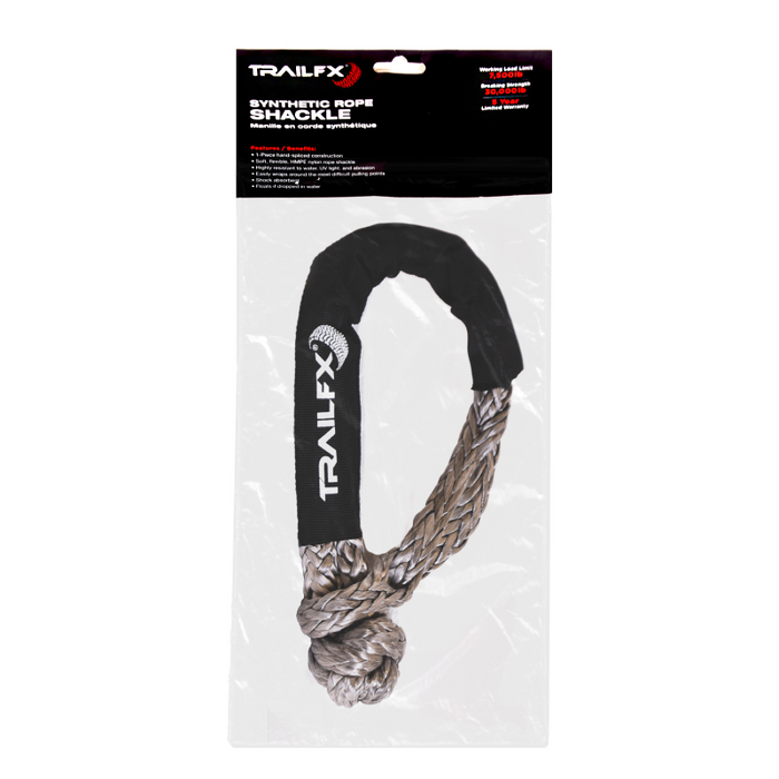 TrailFX Rope Shackle Single Black 7500 LBS Model WA047