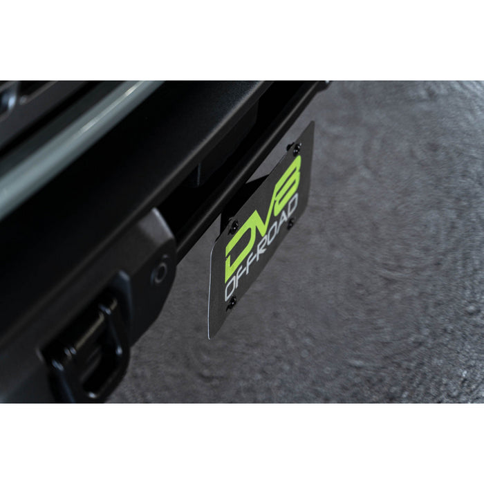 DV8 Offroad 2021-2025 Ford Bronco Capable Bumper Front License Plate Mount Model LPBR-04