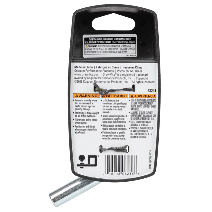 Draw-Tite Trailer Hitch Pin and Clip Model 63241
