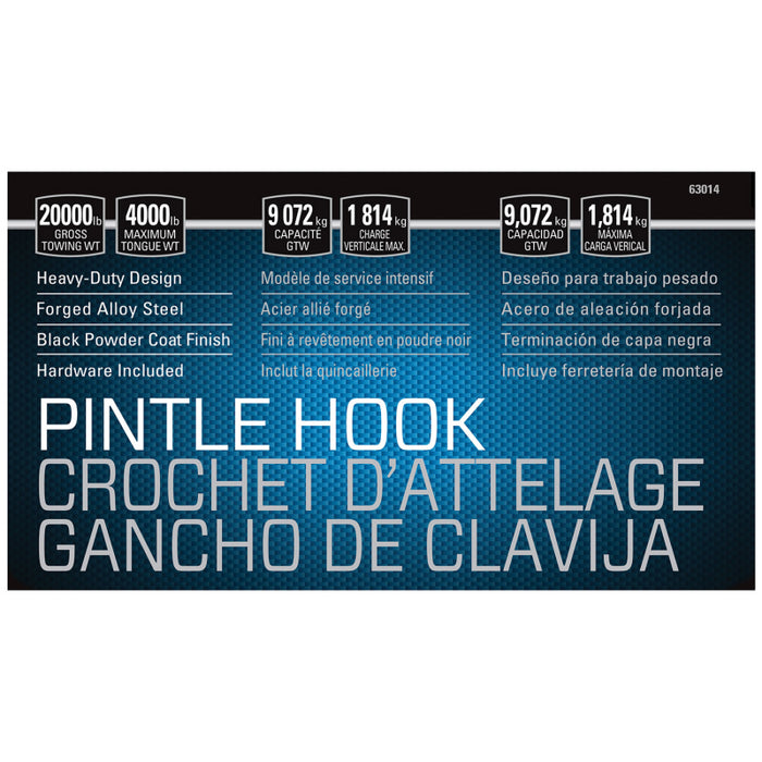 Draw-Tite Pintle Hook, Bolt-On, 20,000 lbs. Capacity Model 63014