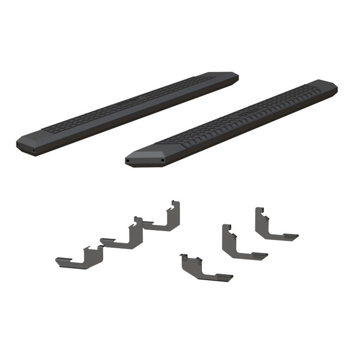 ARIES AdvantEDGE 5-1/2" x 85" Black Aluminum Running Boards Model 2556052