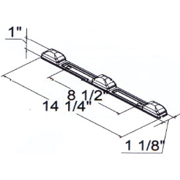 Buyers Products 14 Inch Stainless Steel ID Bar Light With 9 LED Model 5621720